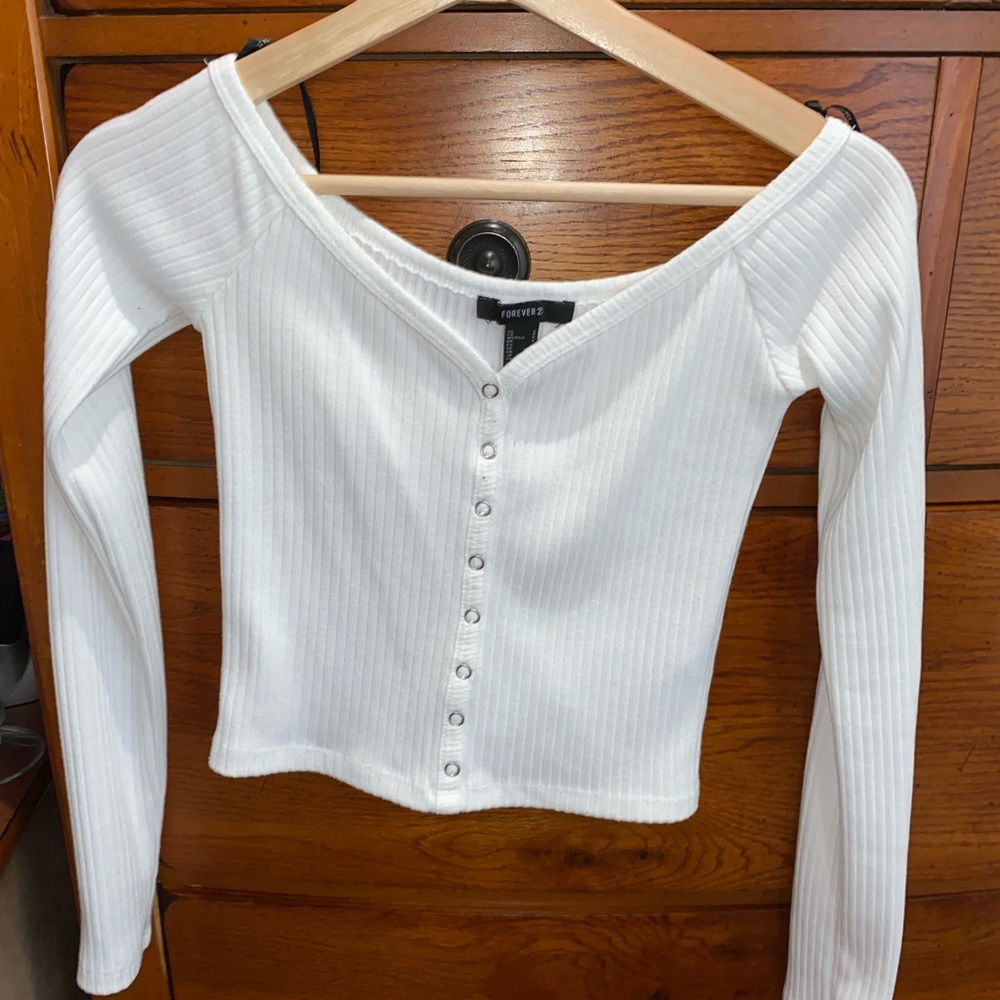 Forever 21 white crop top